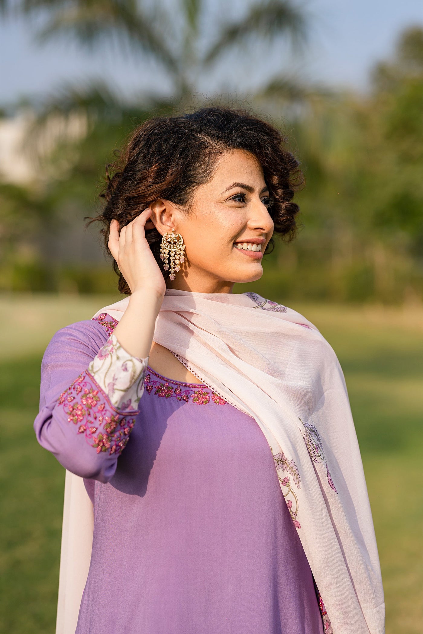 Lavender kurta set