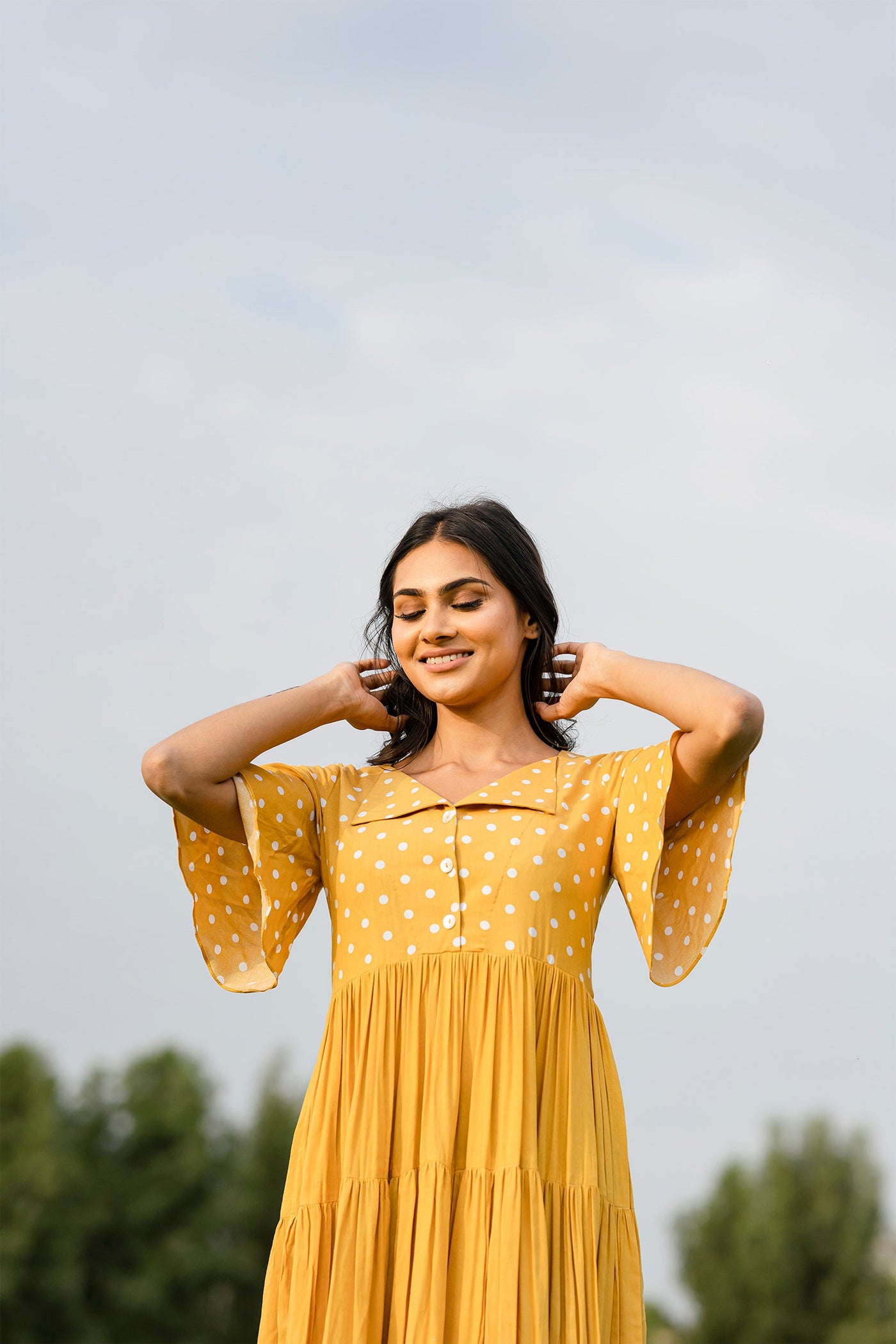 Mustard short dress