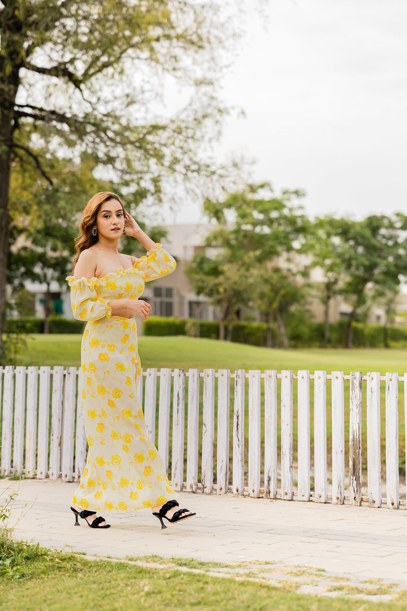 Cream yellow co-ord set