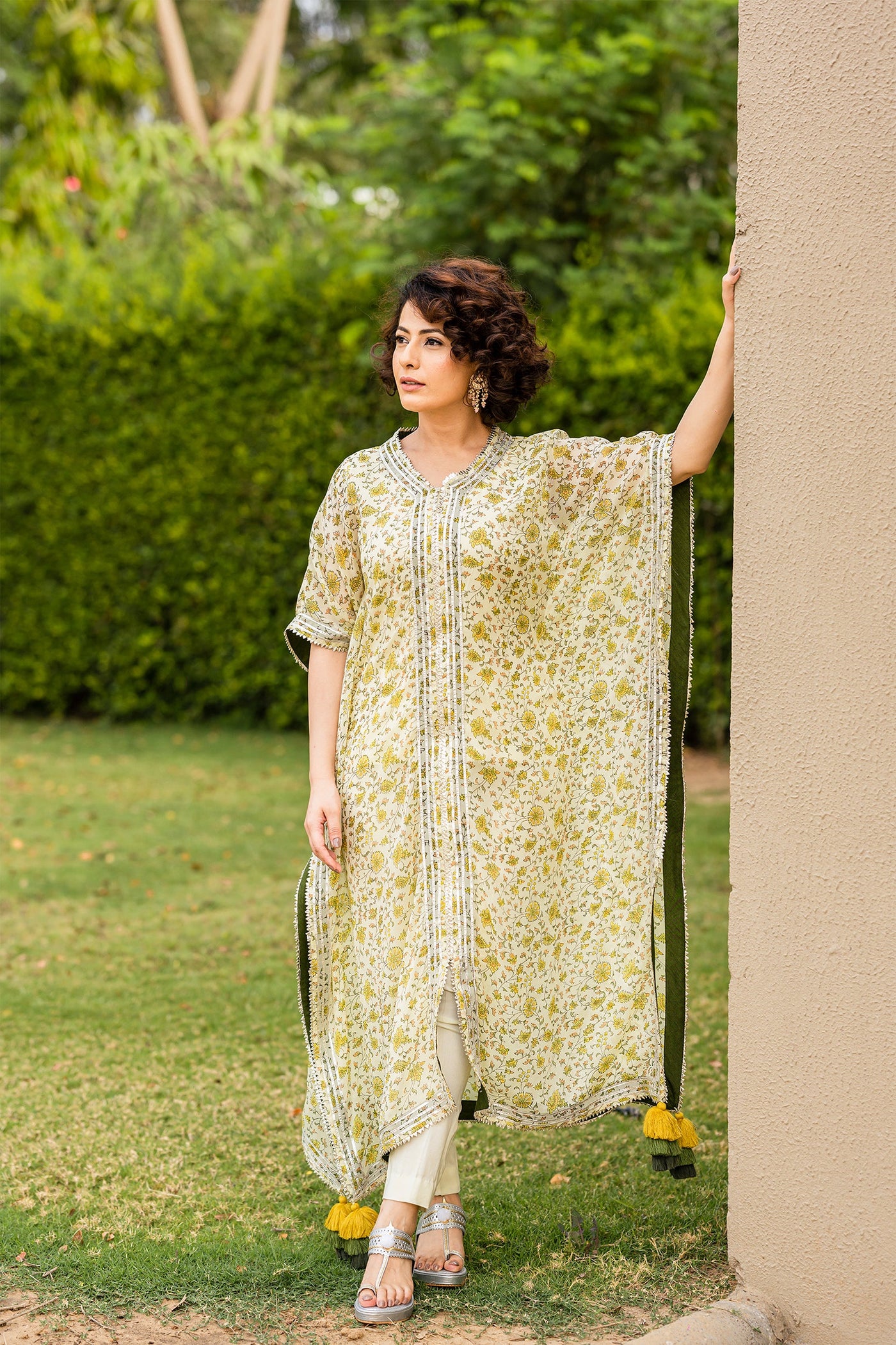 Ethereal yellow Kaftan set