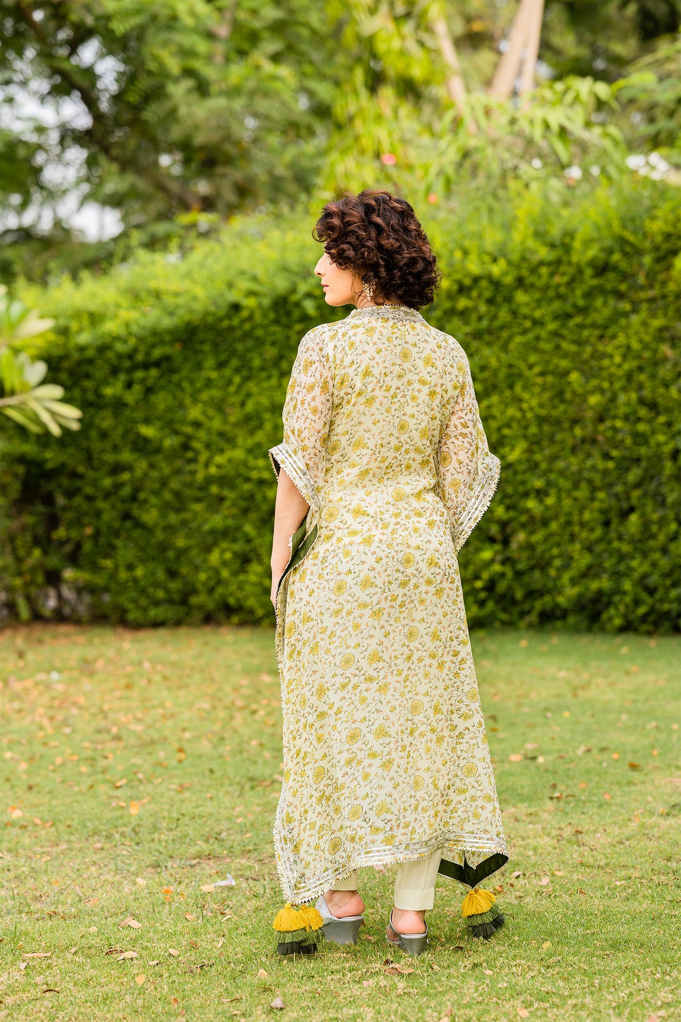 Ethereal yellow Kaftan set