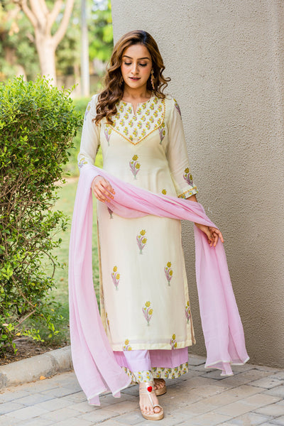 Sweet corn yellow kurta set