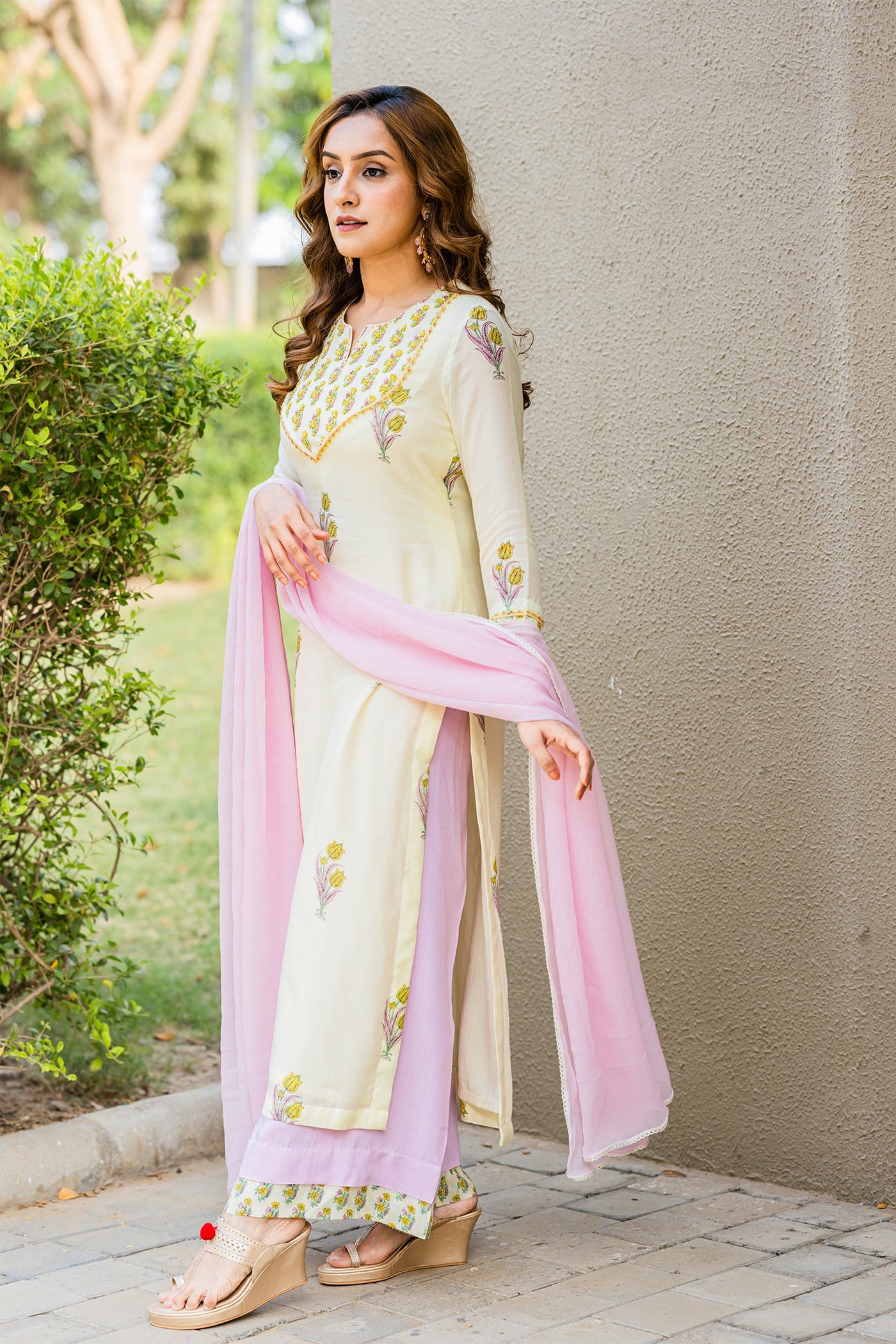 Sweet corn yellow kurta set