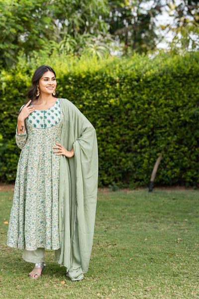 Cascade green kurta set