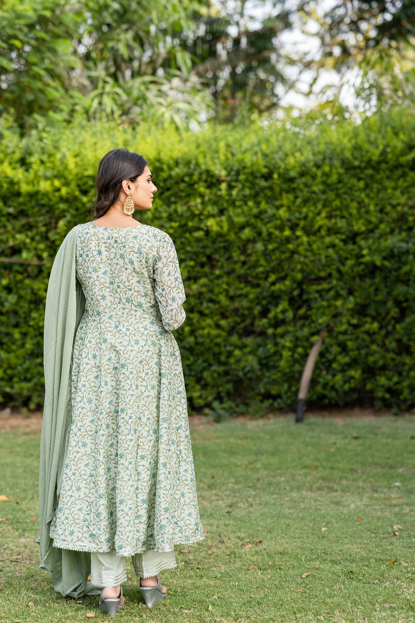 Cascade green kurta set