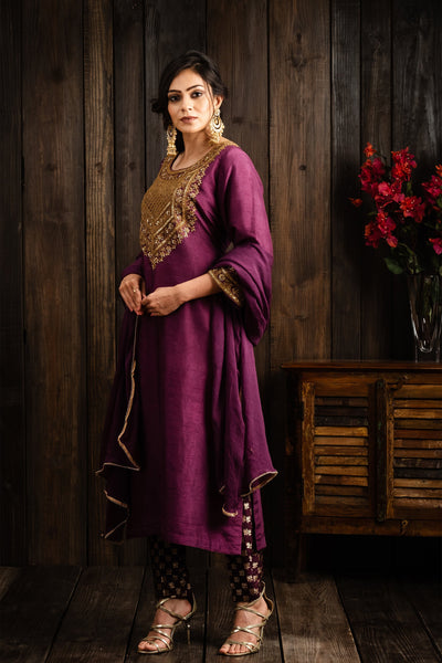 Magenta kurta set